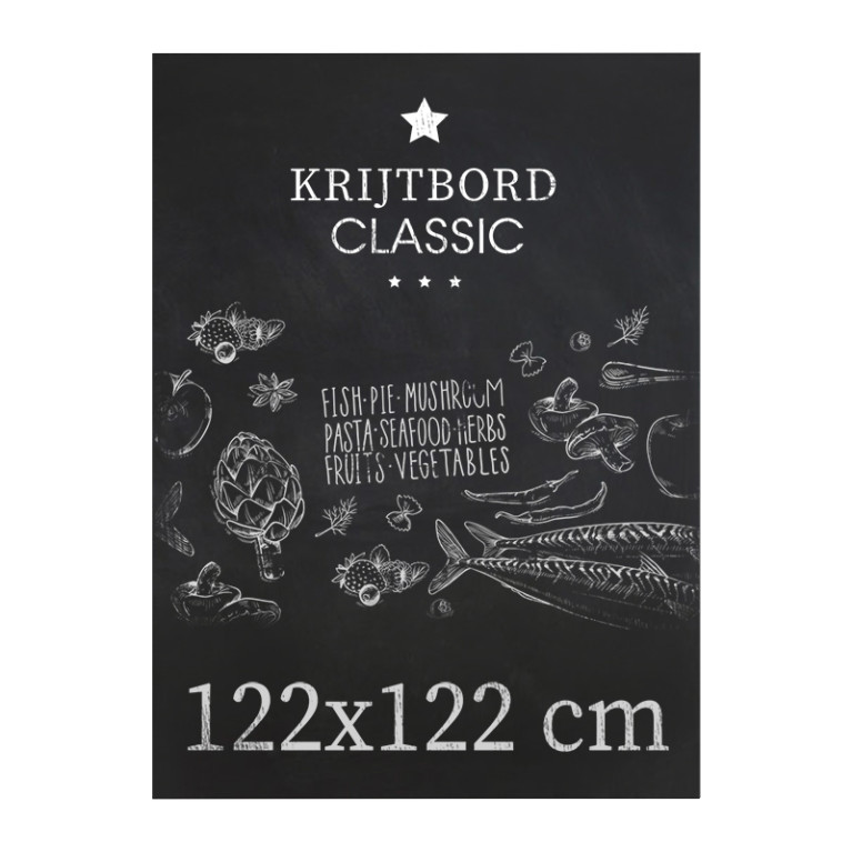 Krijtbord Classic 122x122 cm Verticaal en Horizontaal