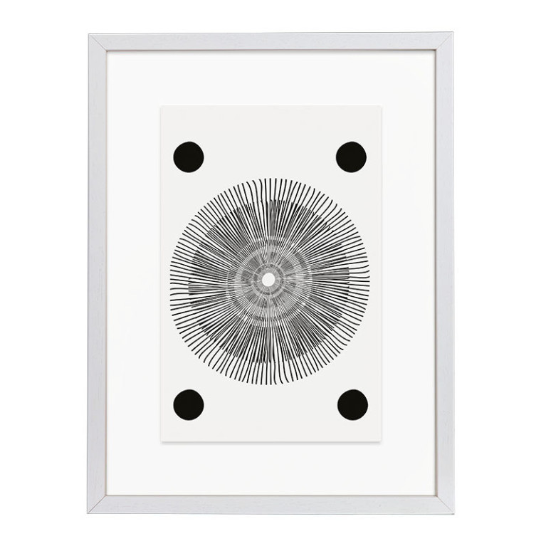 Wissellijst Hout Wit 20x28 cm - Art Print en Passe Partout