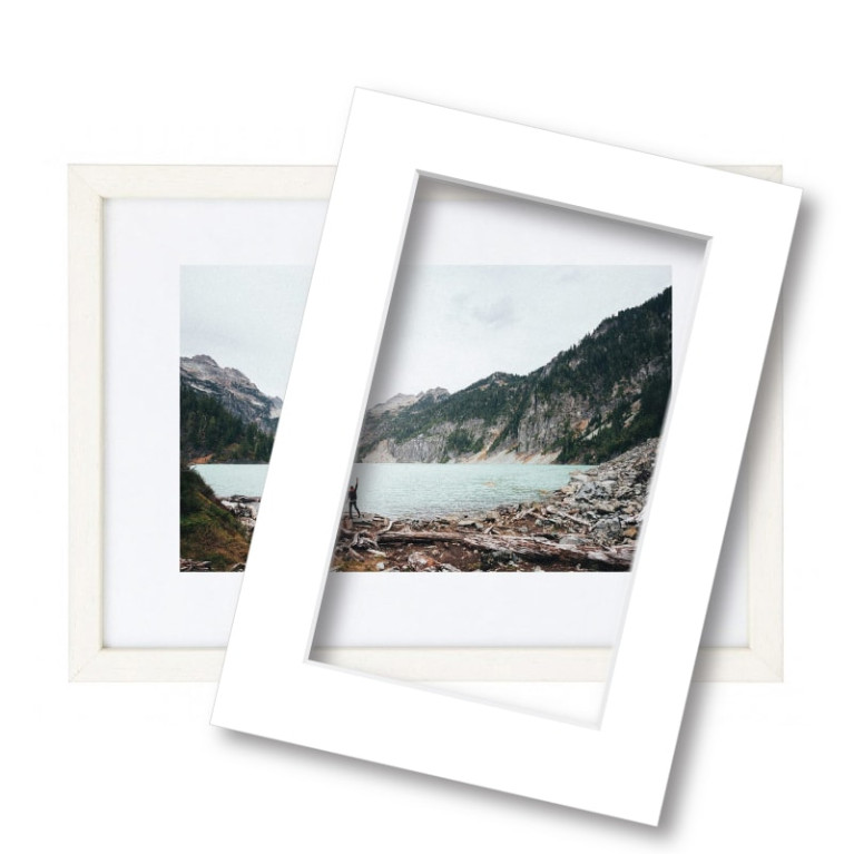 Fotolijst met passe partout 40x60cm hout wit