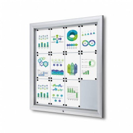 Informatiekast Buiten Whiteboard 12x A4 Budget