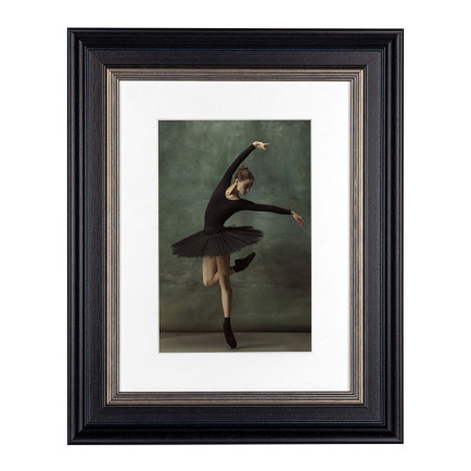 Fotolijst Mozart Zwart/Zilver 50x50 cm - Art Print en Passe Partout