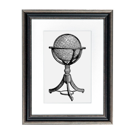 Fotolijst Venice Zwart/Zilver 50x70 cm - Art Print en Passe Partout