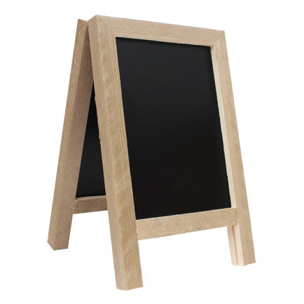 Krijtstoepbord Steigerhout mini A4