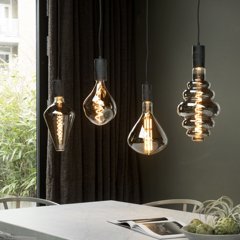 Buitenshuis nauwkeurig halsband Filament LED Lamp Vienna XXL Titanium Kopen? Ø188mm | E27 | 6 Watt